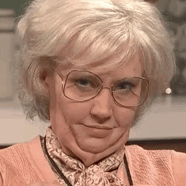 Old lady winking